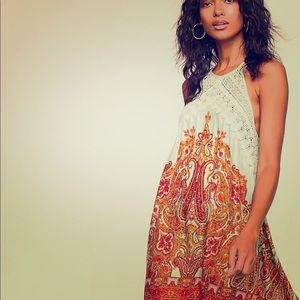Free People Shea printed slip - NWT